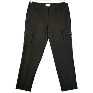Ann Taylor LOFT Womens Marisa Pants Size 6 Black Cargo Pockets Slim Fit Ankle